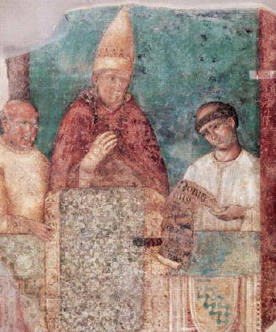 Pope Boniface VIII,  ca. 1300  (Giotto di Bondone)   San Giovanni Laterano, Roma 